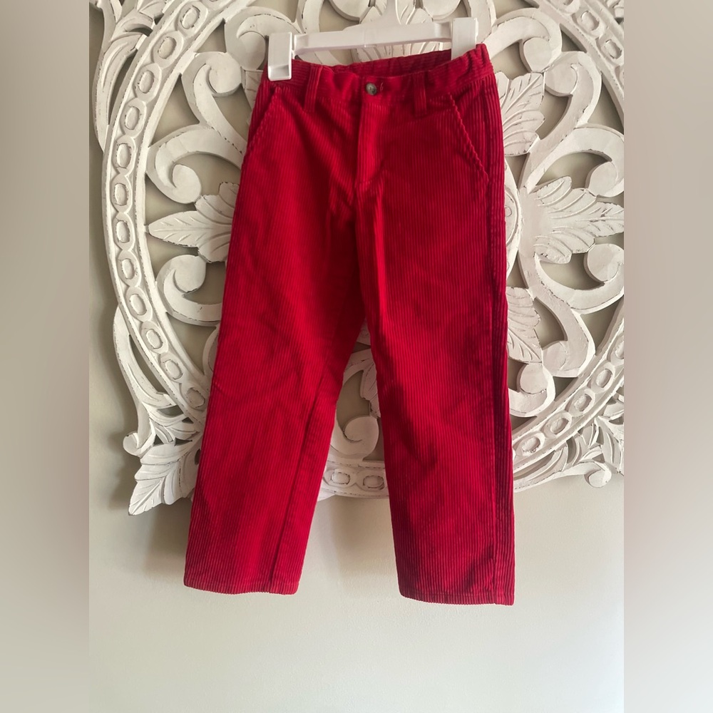 Crimson corduroy boys pants Janie and jack